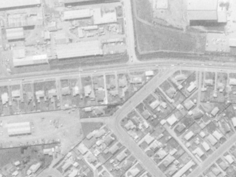 Main S Road from the air, 1975-1979