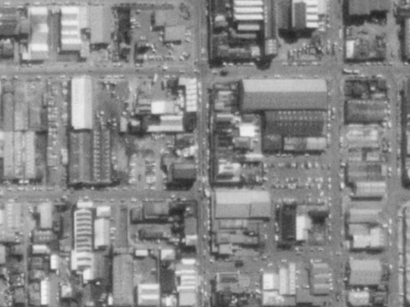 452 Colombo Street from the air, 1975-1979