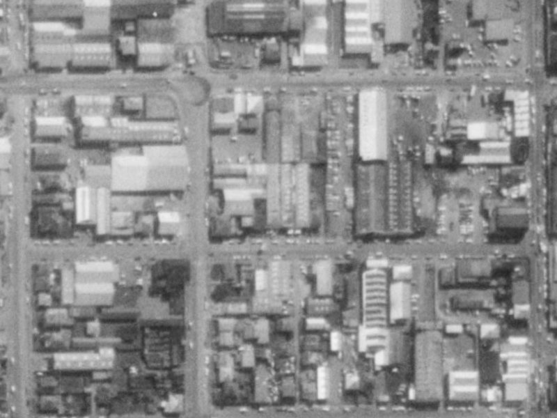 447 Colombo Street from the air, 1975-1979