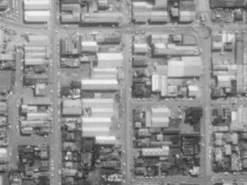 81 Orbell Street from the air, 1975-1979