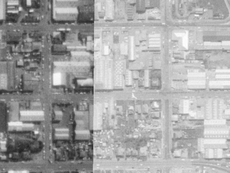81 Kingsley Street from the air, 1975-1979