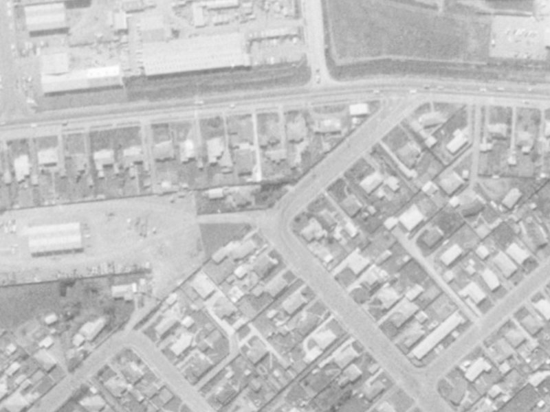 6A Neill Street from the air, 1975-1979