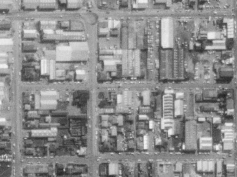 52 Battersea Street from the air, 1975-1979
