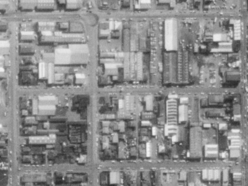 443 Colombo Street from the air, 1975-1979