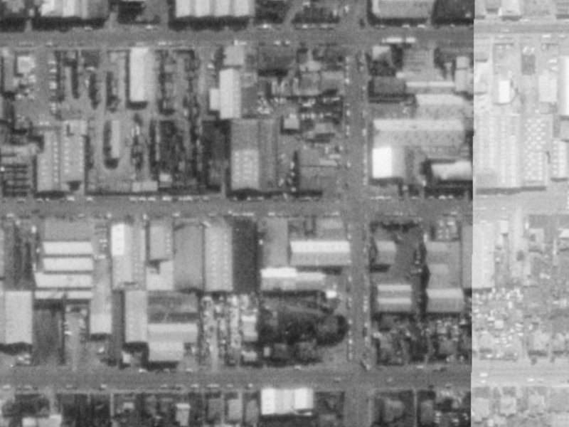 42 Kingsley Street from the air, 1975-1979