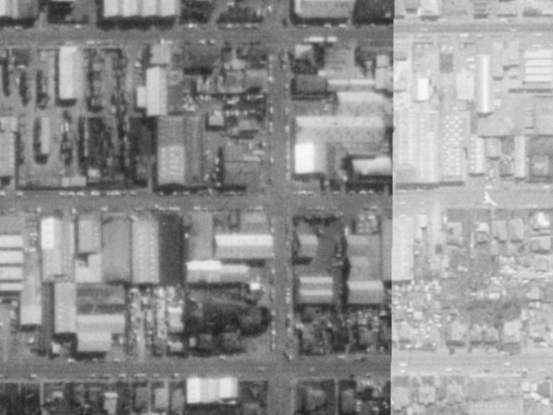 69R Gasson Street from the air, 1975-1979