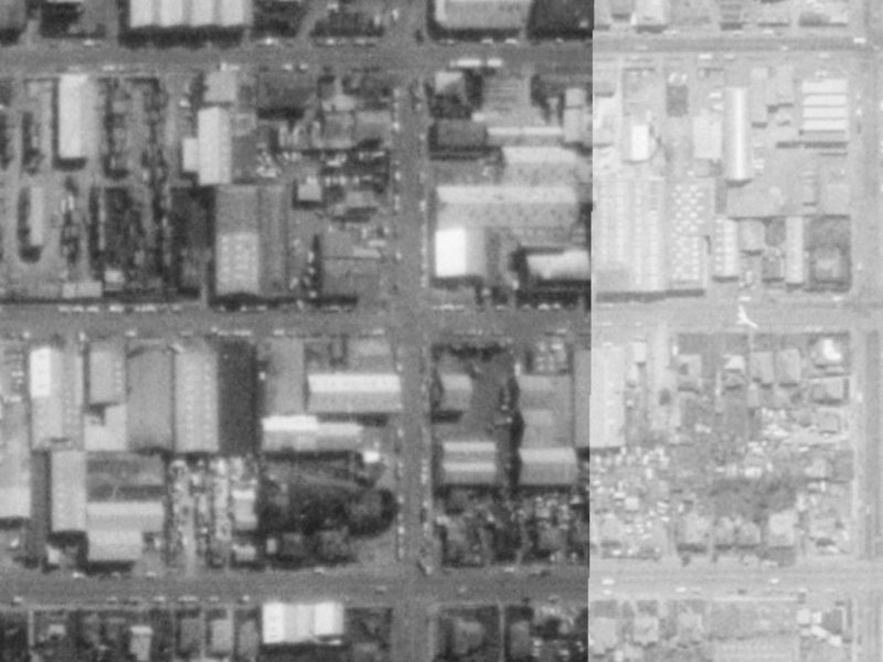 58 Kingsley Street from the air, 1975-1979
