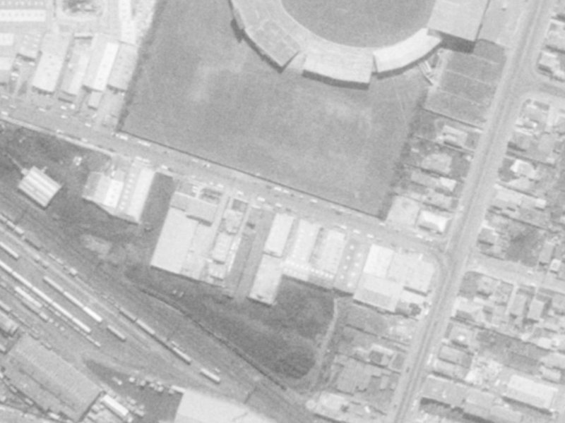 50 Lismore Street from the air, 1975-1979