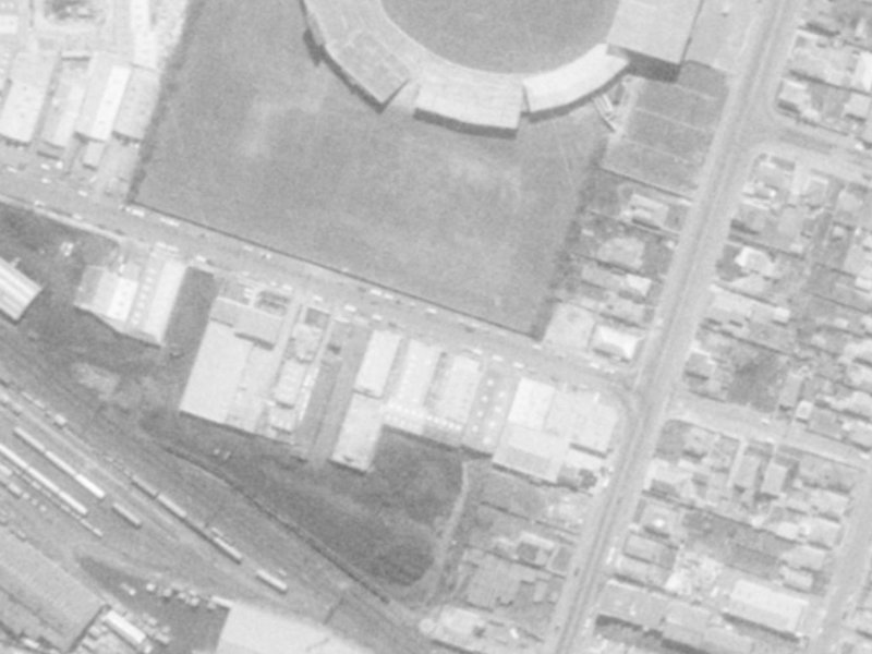 56 Lismore Street from the air, 1975-1979