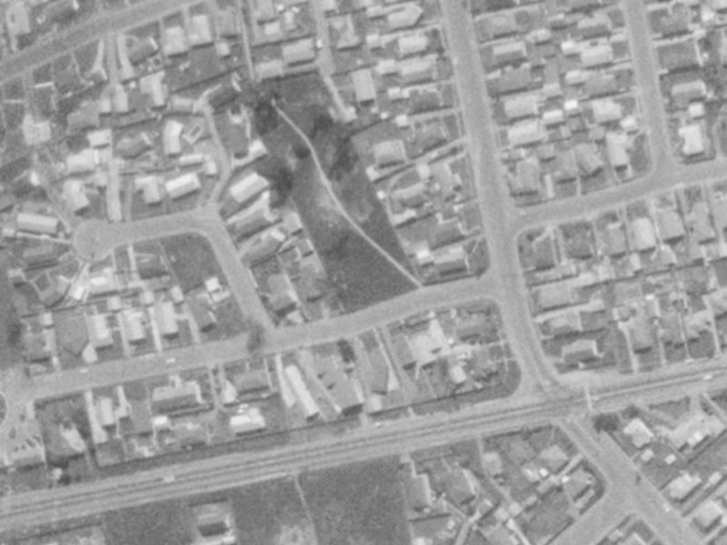 8 Woodcote Avenue from the air, 1975-1979