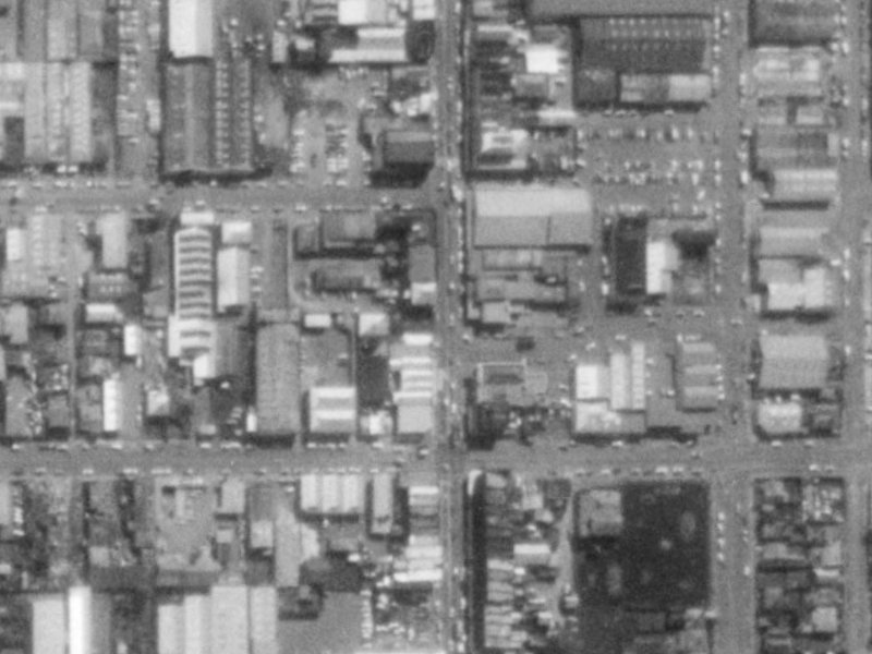 429 Colombo Street from the air, 1975-1979