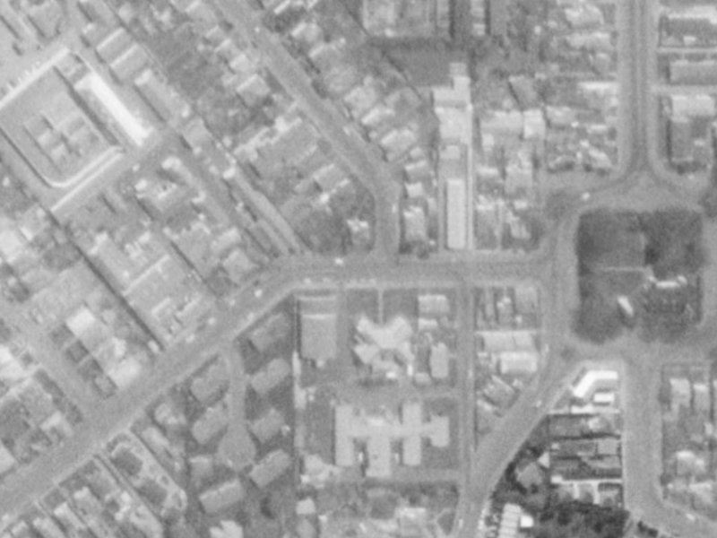 57B Poulson Street from the air, 1975-1979