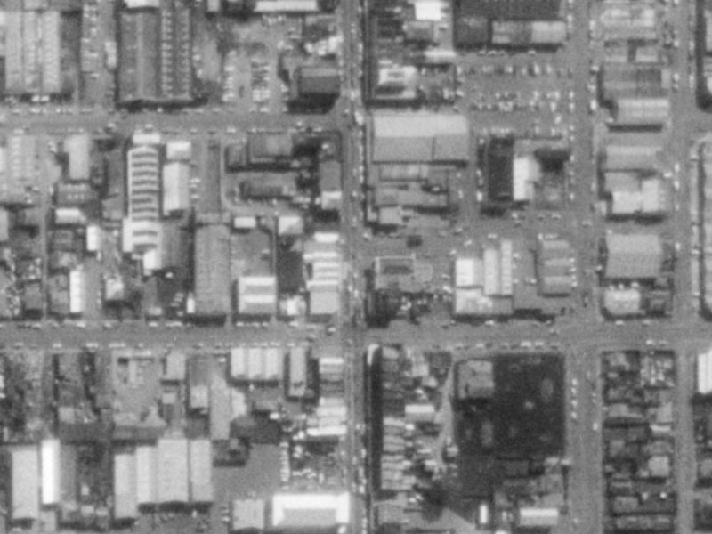 419 Colombo Street from the air, 1975-1979