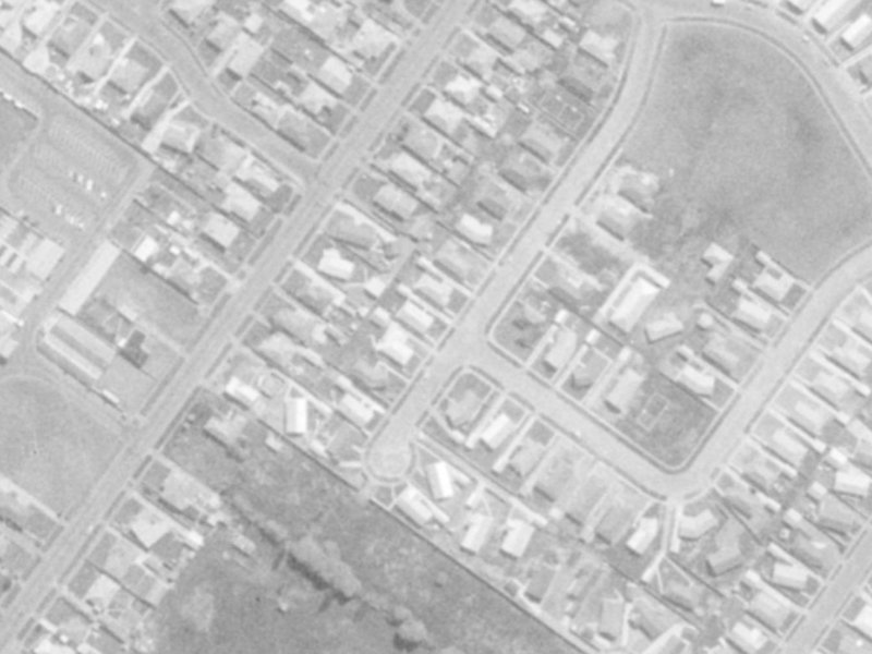 21 Shetland Street from the air, 1975-1979