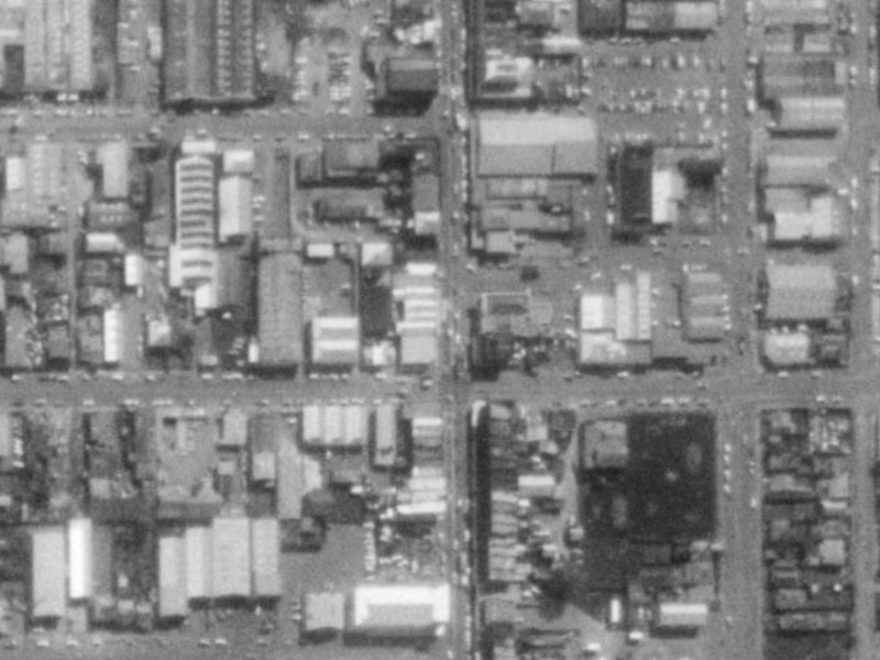 415 Colombo Street from the air, 1975-1979