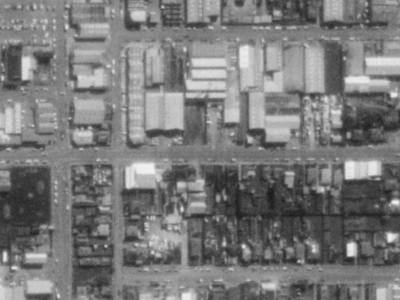 Wordsworth Street from the air, 1975-1979