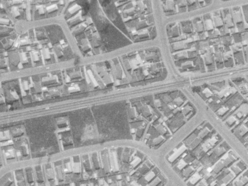 11A Woodcote Avenue from the air, 1975-1979