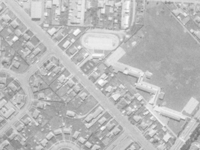 25A Garvins Road from the air, 1975-1979