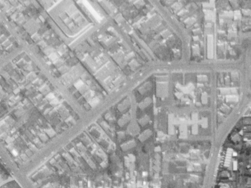 40 Poulson Street from the air, 1975-1979
