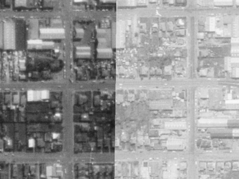 170 Wordsworth Street from the air, 1975-1979