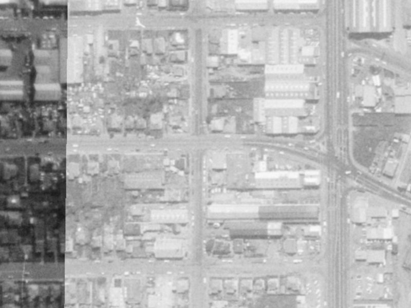 175 Wordsworth Street from the air, 1975-1979