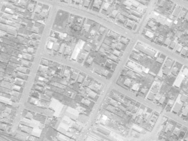 21 Laurence Street from the air, 1975-1979