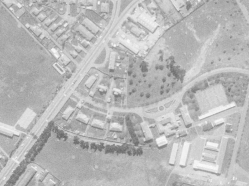 Henry Wigram Drive from the air, 1975-1979