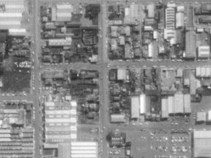 42 Durham Street South from the air, 1975-1979