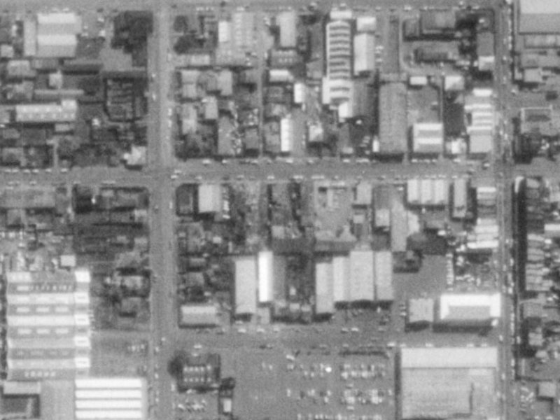 32 Wordsworth Street from the air, 1975-1979