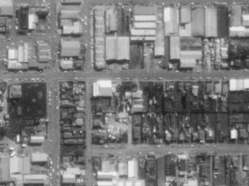 110 Wordsworth Street from the air, 1975-1979