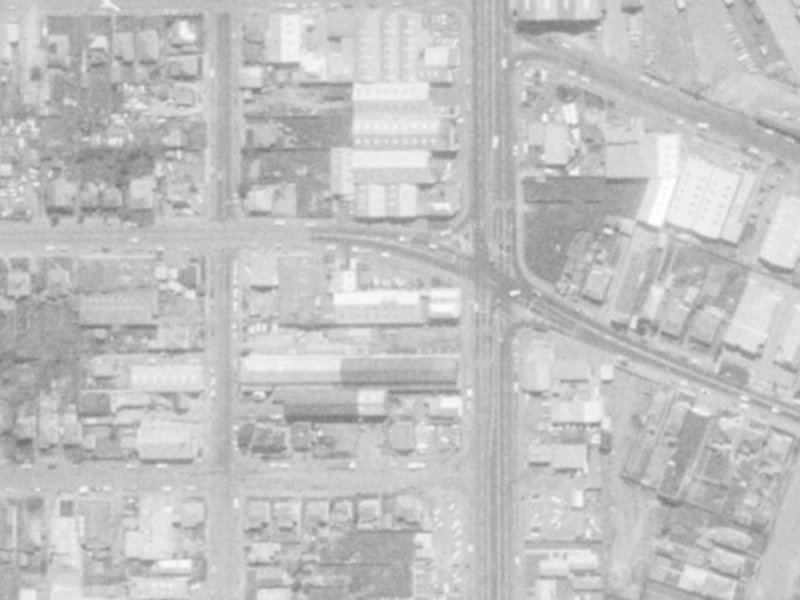 210 Wordsworth Street from the air, 1975-1979