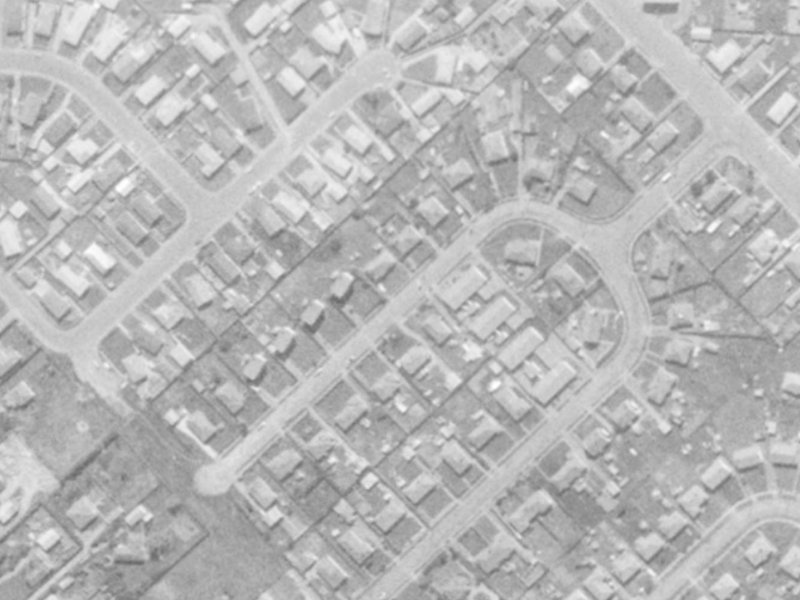 13A Dickson Crescent from the air, 1975-1979