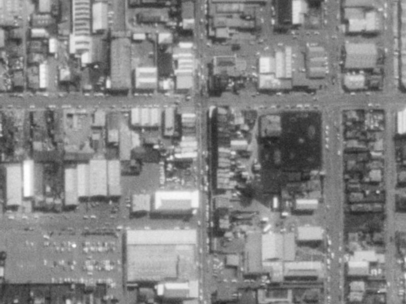 396 Colombo Street from the air, 1975-1979