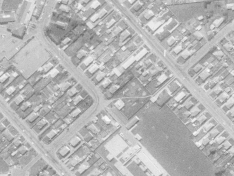 27A Tower Street from the air, 1975-1979