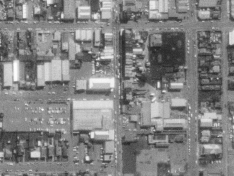 374-380 Colombo Street from the air, 1975-1979