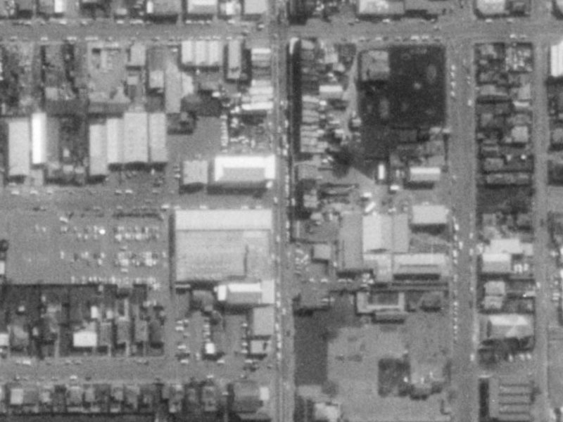 372 Colombo Street from the air, 1975-1979