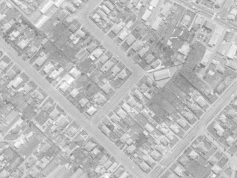 47-49 Dampier Street from the air, 1975-1979