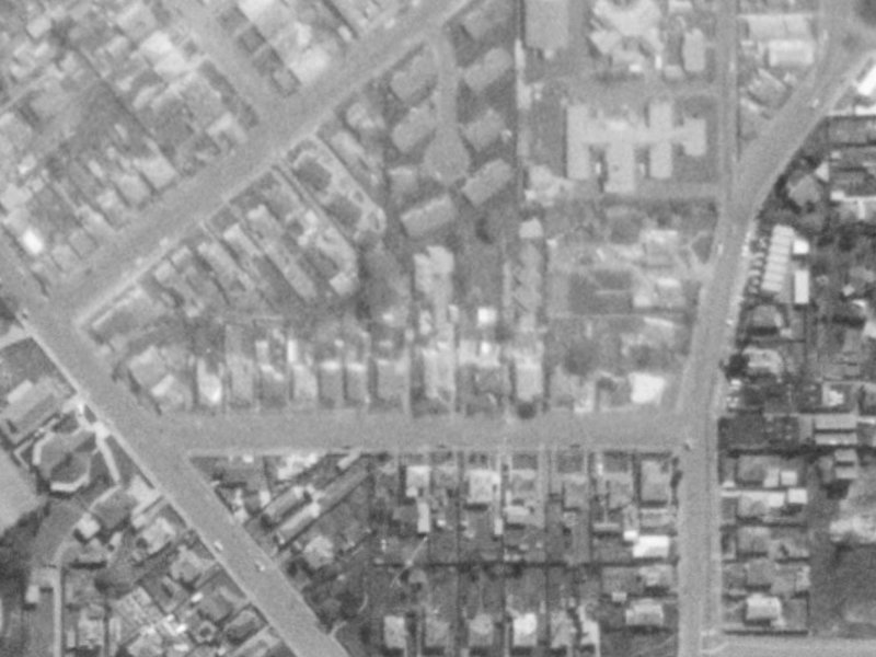23B Macaulay Street from the air, 1975-1979