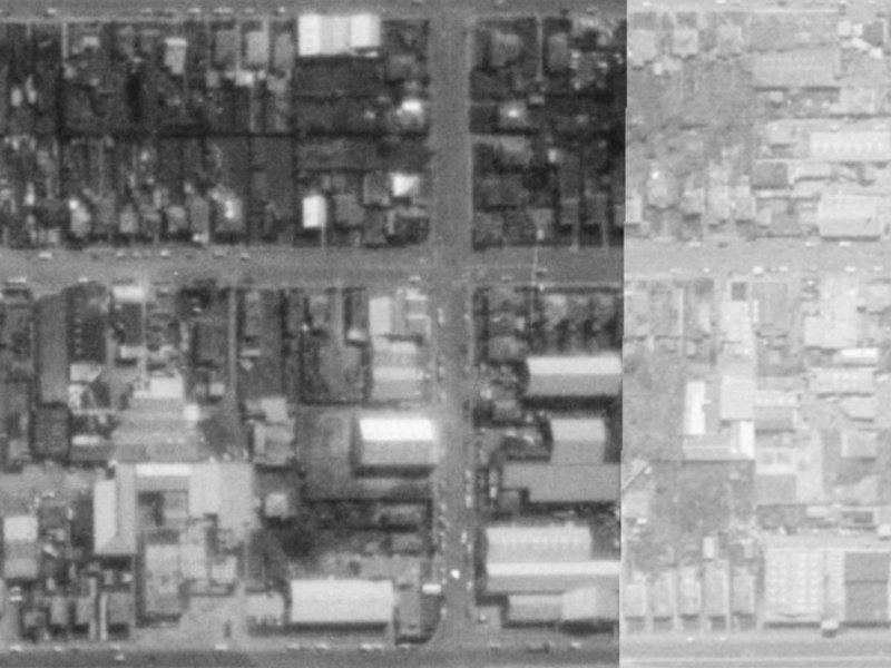 25 Gasson Street from the air, 1975-1979