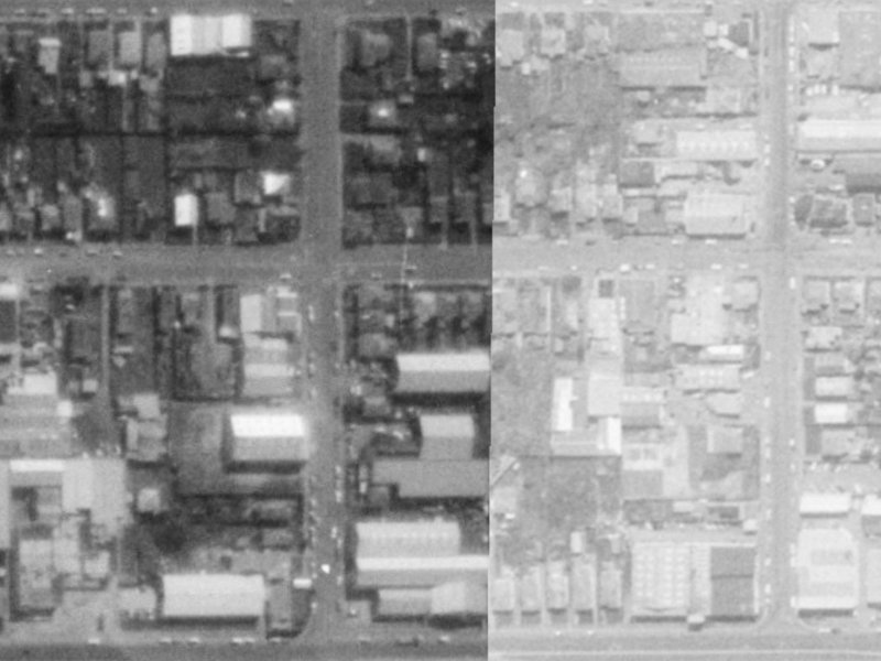 66 Coleridge Street from the air, 1975-1979