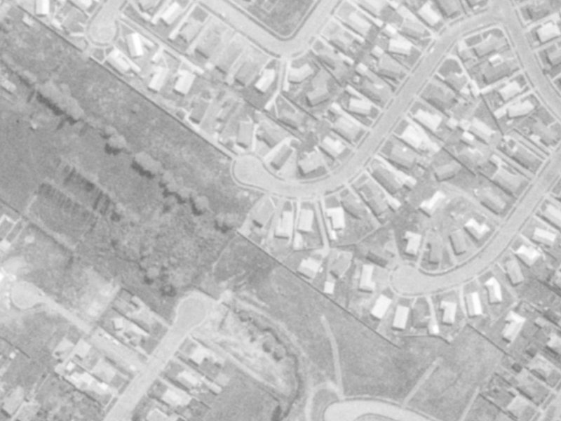 28 Claymore Street from the air, 1975-1979