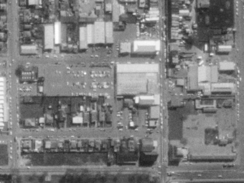 358 Colombo Street from the air, 1975-1979