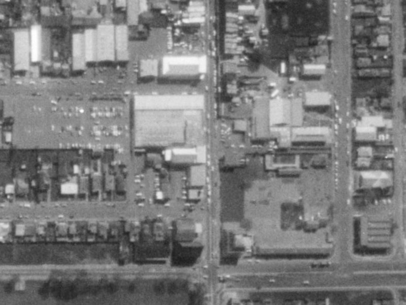356 Colombo Street from the air, 1975-1979