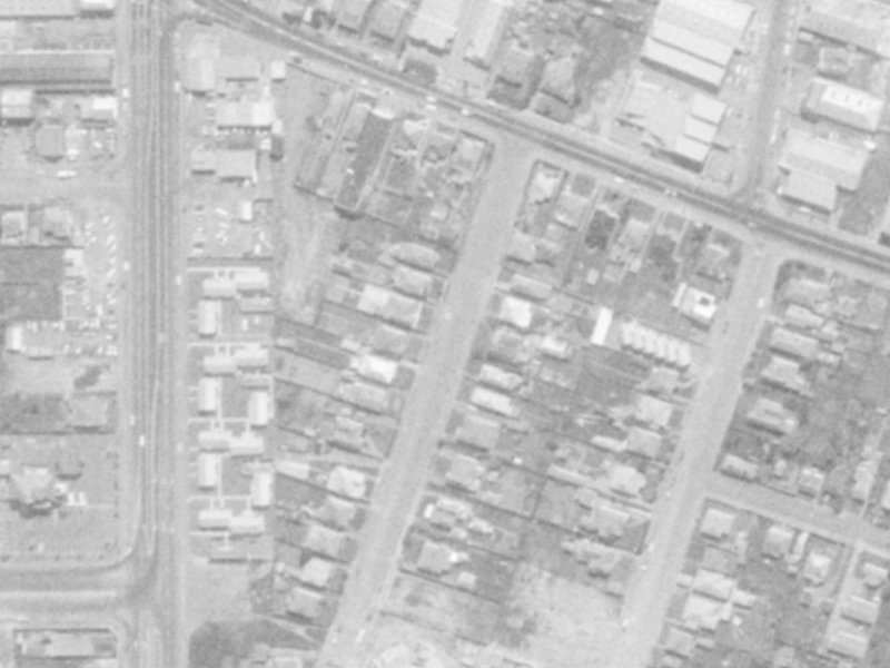 8-10 Defoe Place from the air, 1975-1979