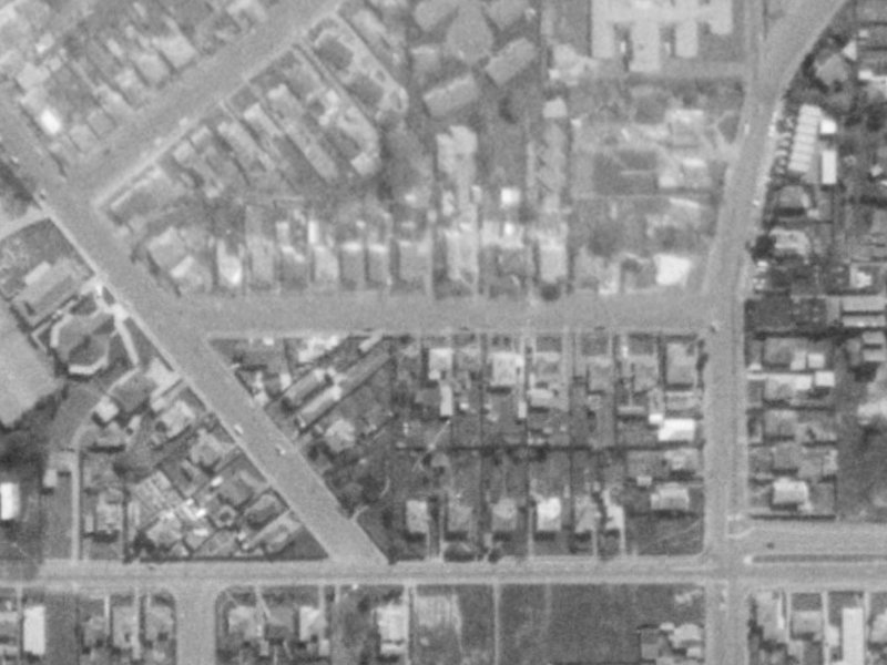22 Macaulay Street from the air, 1975-1979