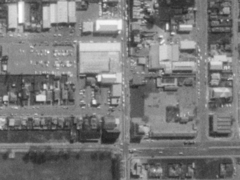 357 Colombo Street from the air, 1975-1979