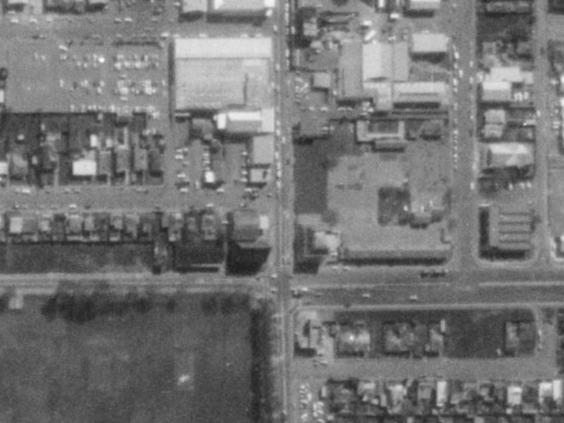 344 Colombo Street from the air, 1975-1979