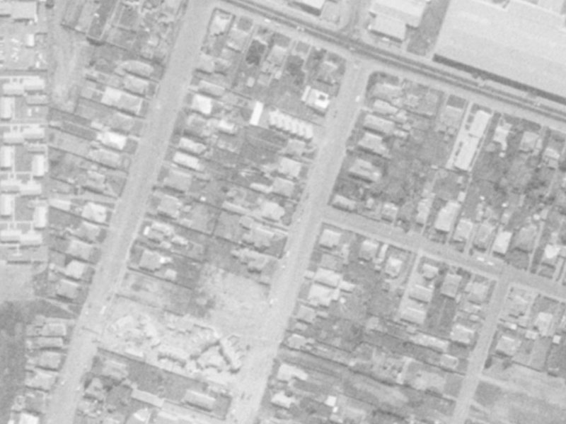 55 Thackeray Place from the air, 1975-1979