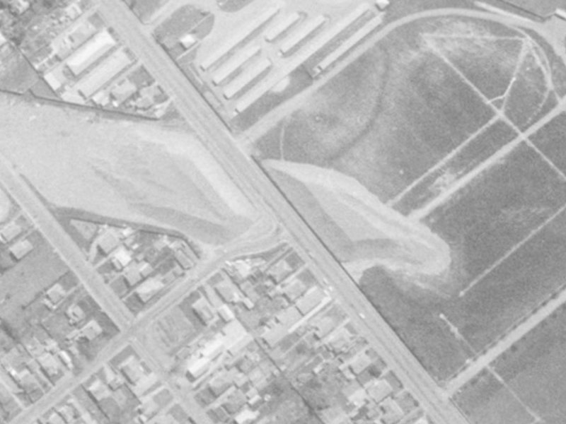 48 Wrights Road from the air, 1975-1979
