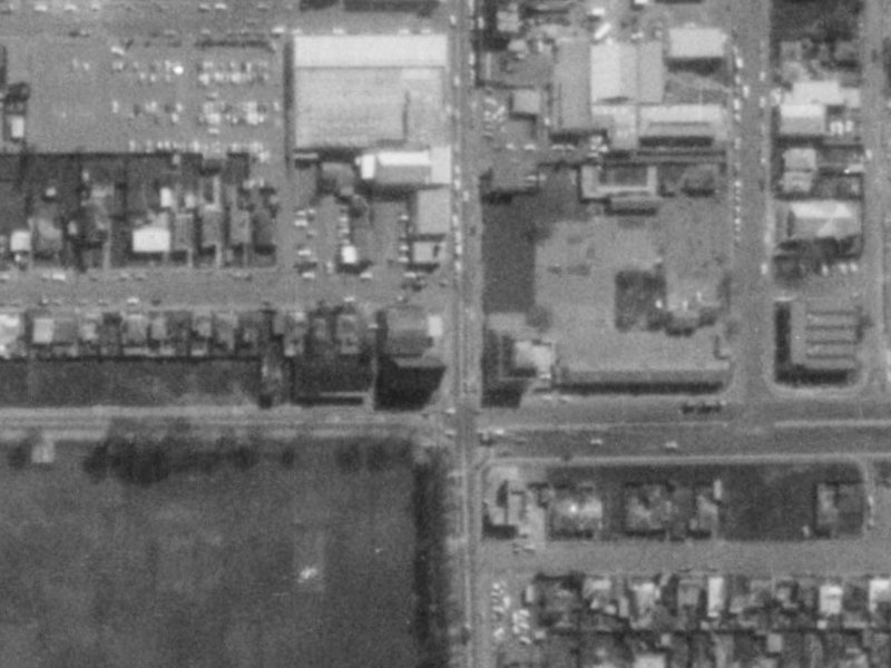 342 Colombo Street from the air, 1975-1979